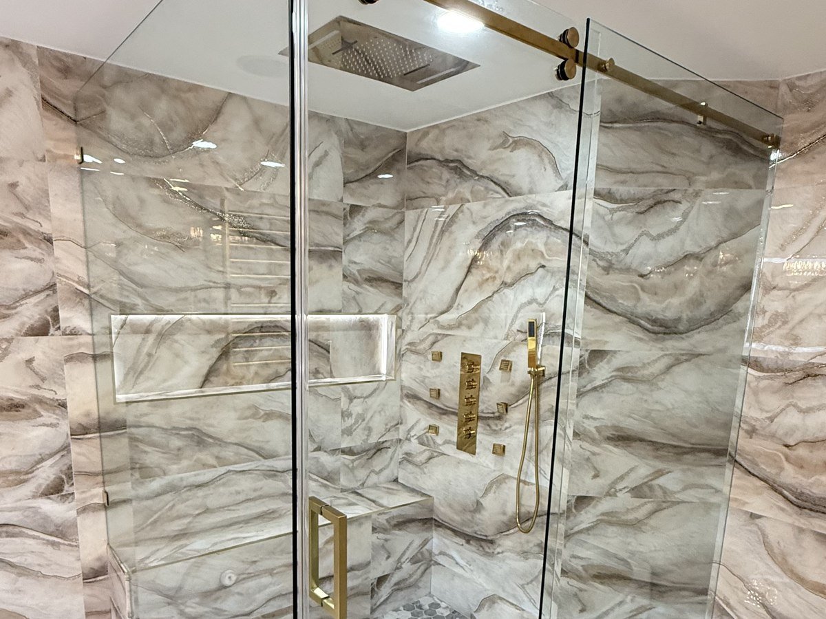Custom Marble Shower Suite, South Florida