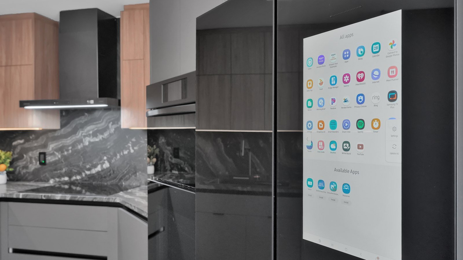 Kitchen with Smart Built-In Refrigerator, South Florida